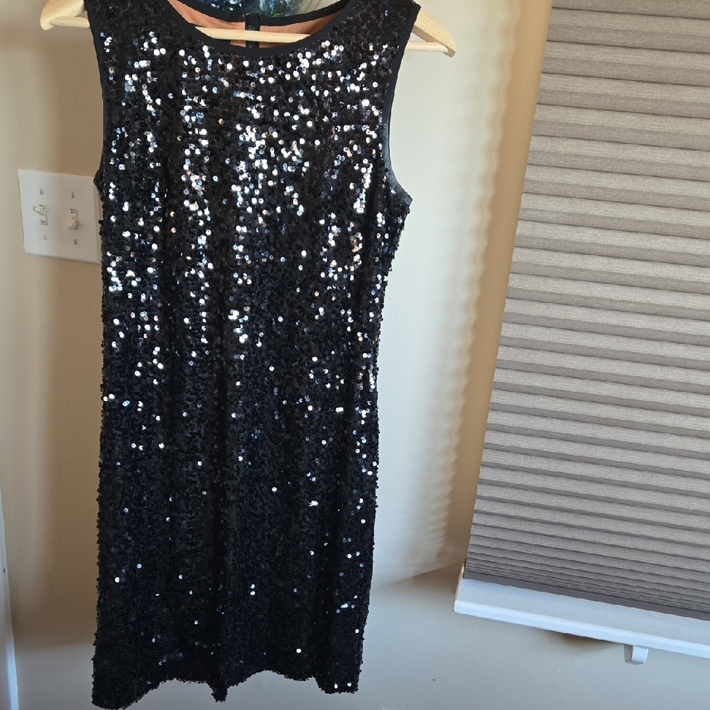 Nine West Sparkling Black Mini Dress Size 4